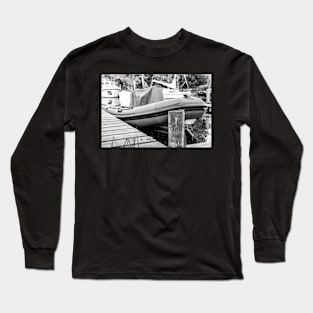 Close up of inflatable leisure boat on the River Ant, Norfolk Broads Long Sleeve T-Shirt